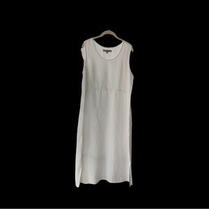 Flax white linen dress, medium